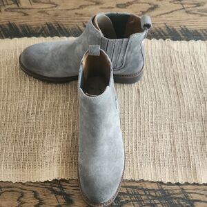 Gray Suede Women's Chelsea Boots